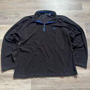 Vintage Y2K Chaps Black Pullover with Blue Trim